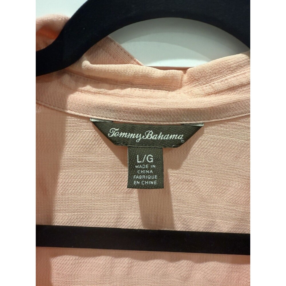 Tommy Bahama Top Womens  button up size large Pink Long Sleeve Cotton - Picture 2 of 10